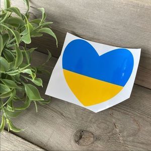 Ukraine Heart Decals
